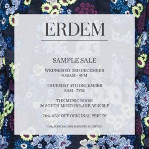 Erdem sample sale