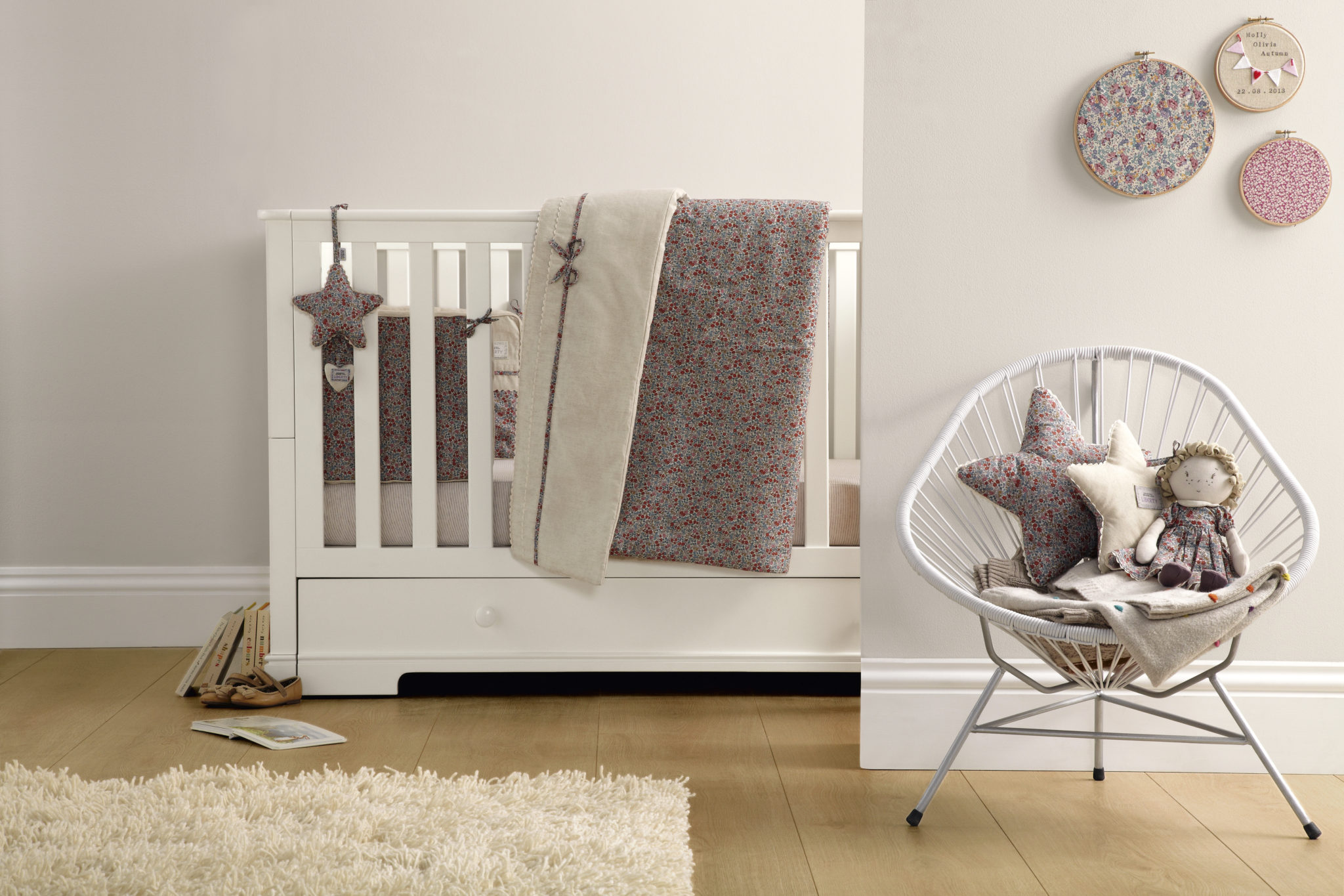 Liberty Musical Cot Toy_ __14_95_ Cushions_ __30_ Doll_ __30_ Cotbed Quilt_ __99_ Cotbed Bumper_ __69 - Mamas _amp_ Papas