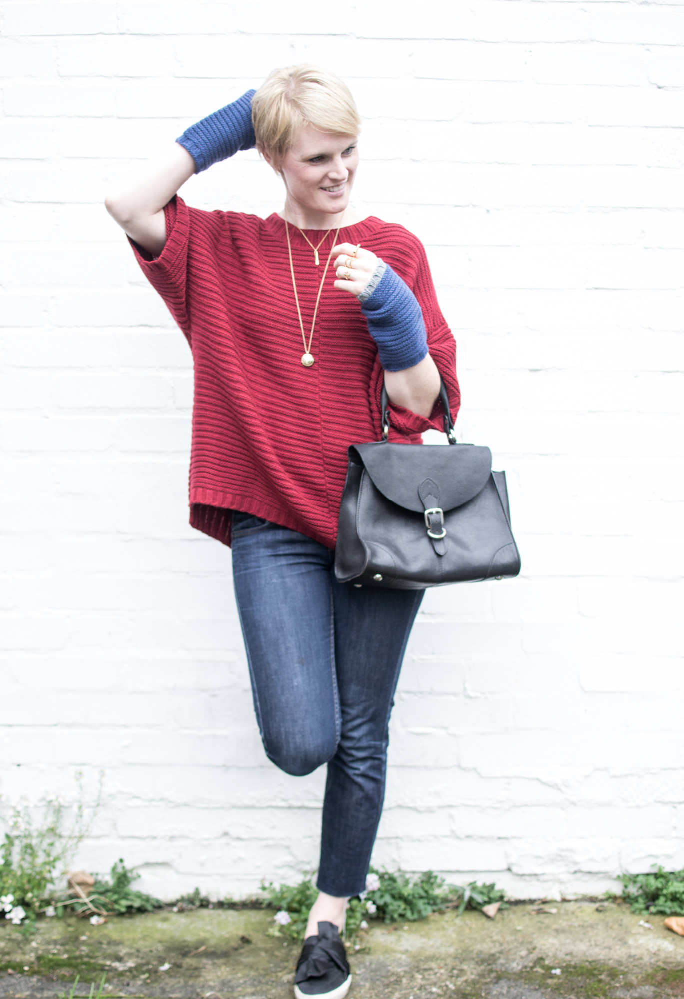 Red Chunky Jumper, Cradle to Cradle Fairwool, Ally Bee