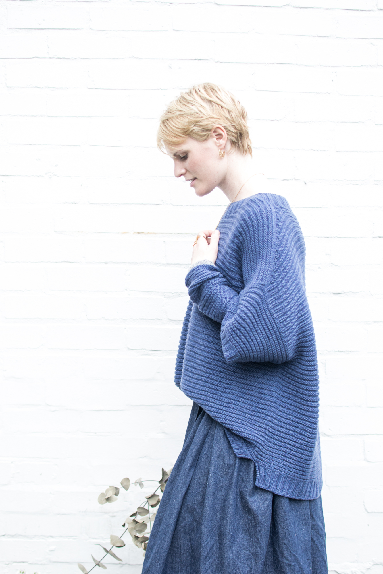 Blue Chunky Jumper, Cradle to Cradle Fairwool, Ally Bee