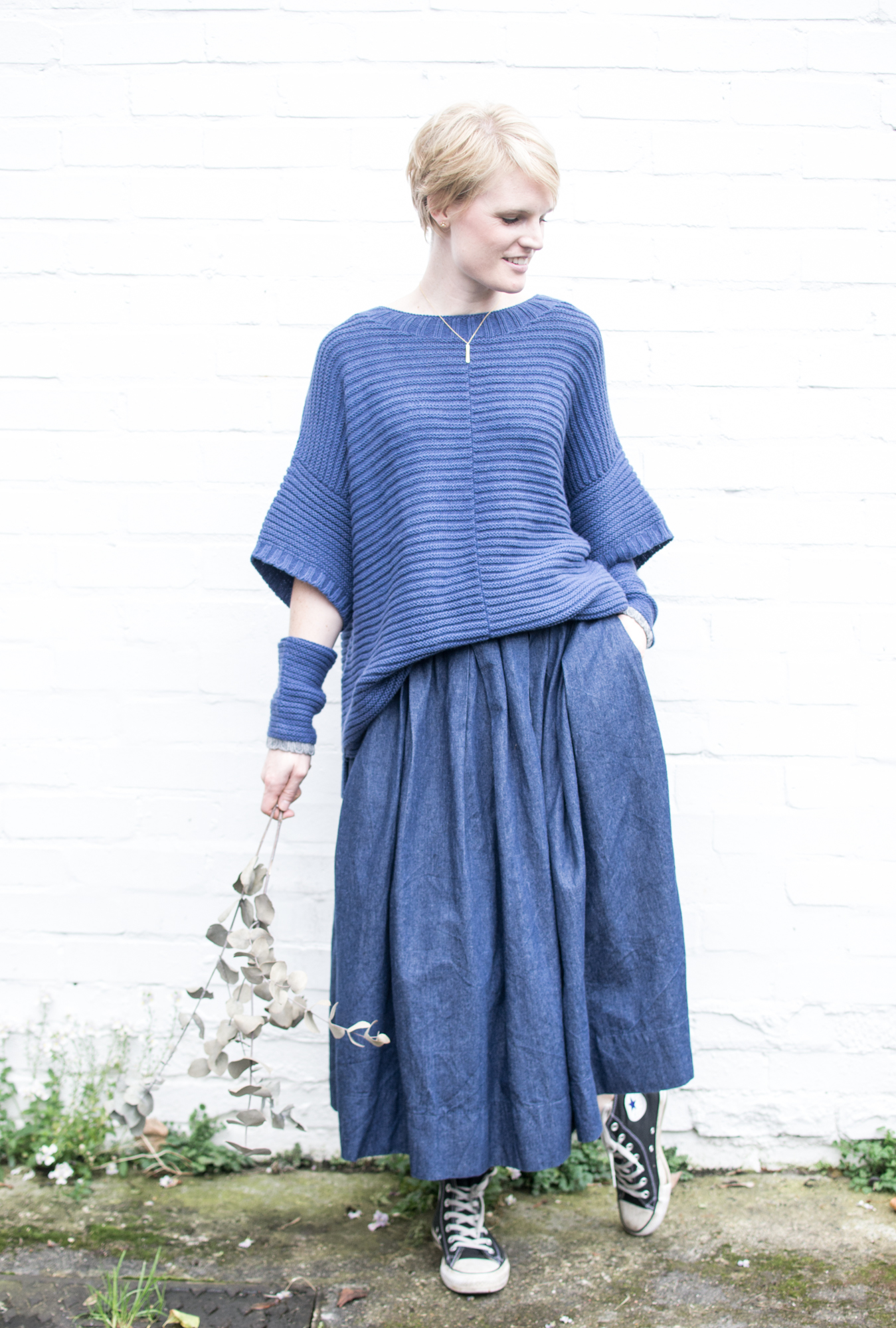 Blue Chunky Jumper, Cradle to Cradle Fairwool, Ally Bee