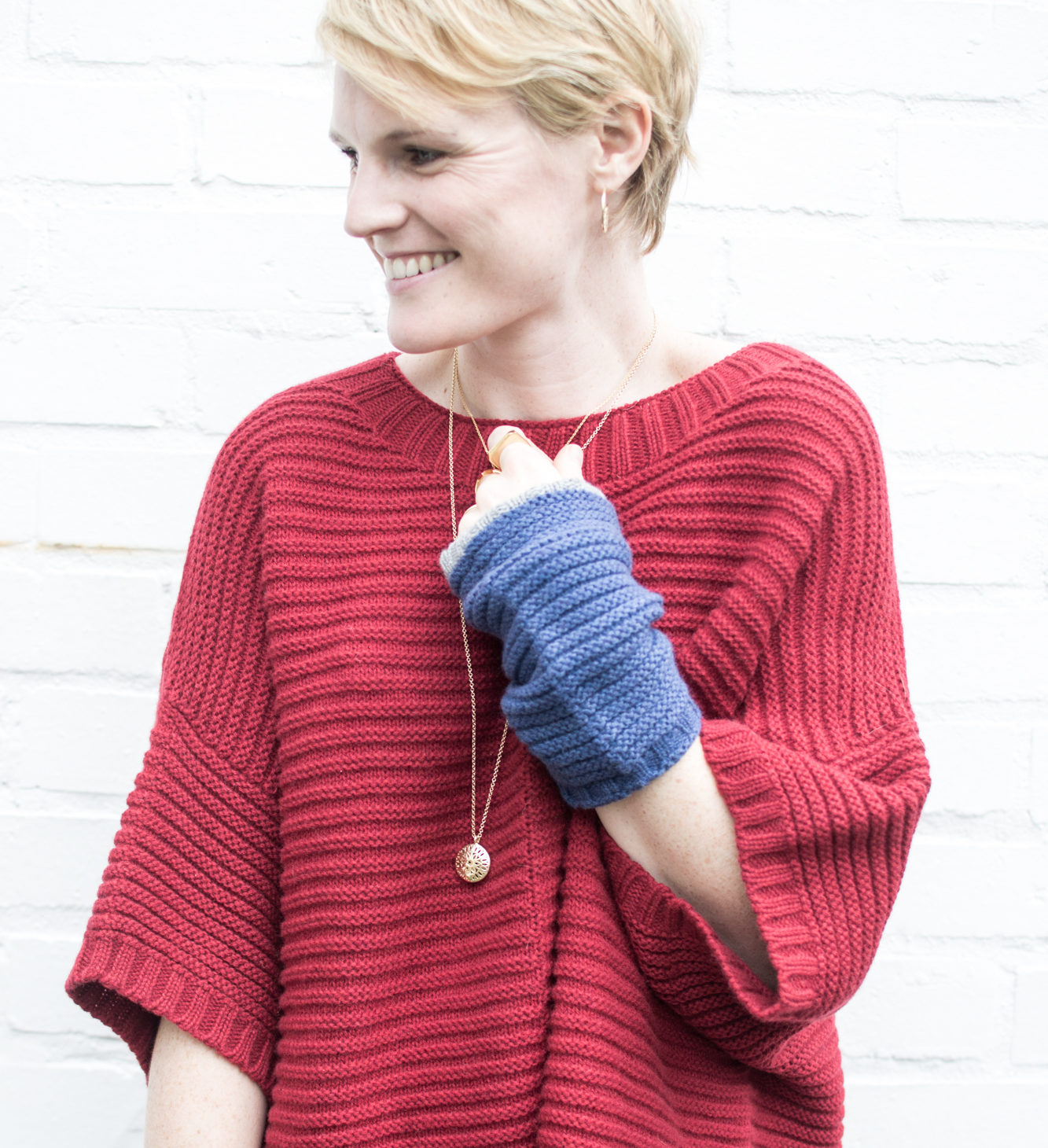 Red Chunky Jumper, Cradle to Cradle Fairwool, Ally Bee