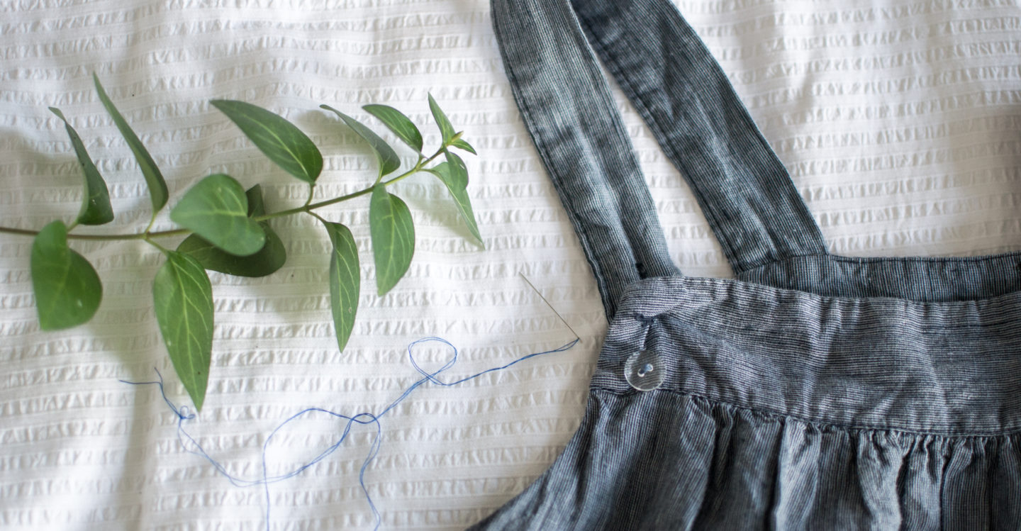 Sewing A Button on a dress