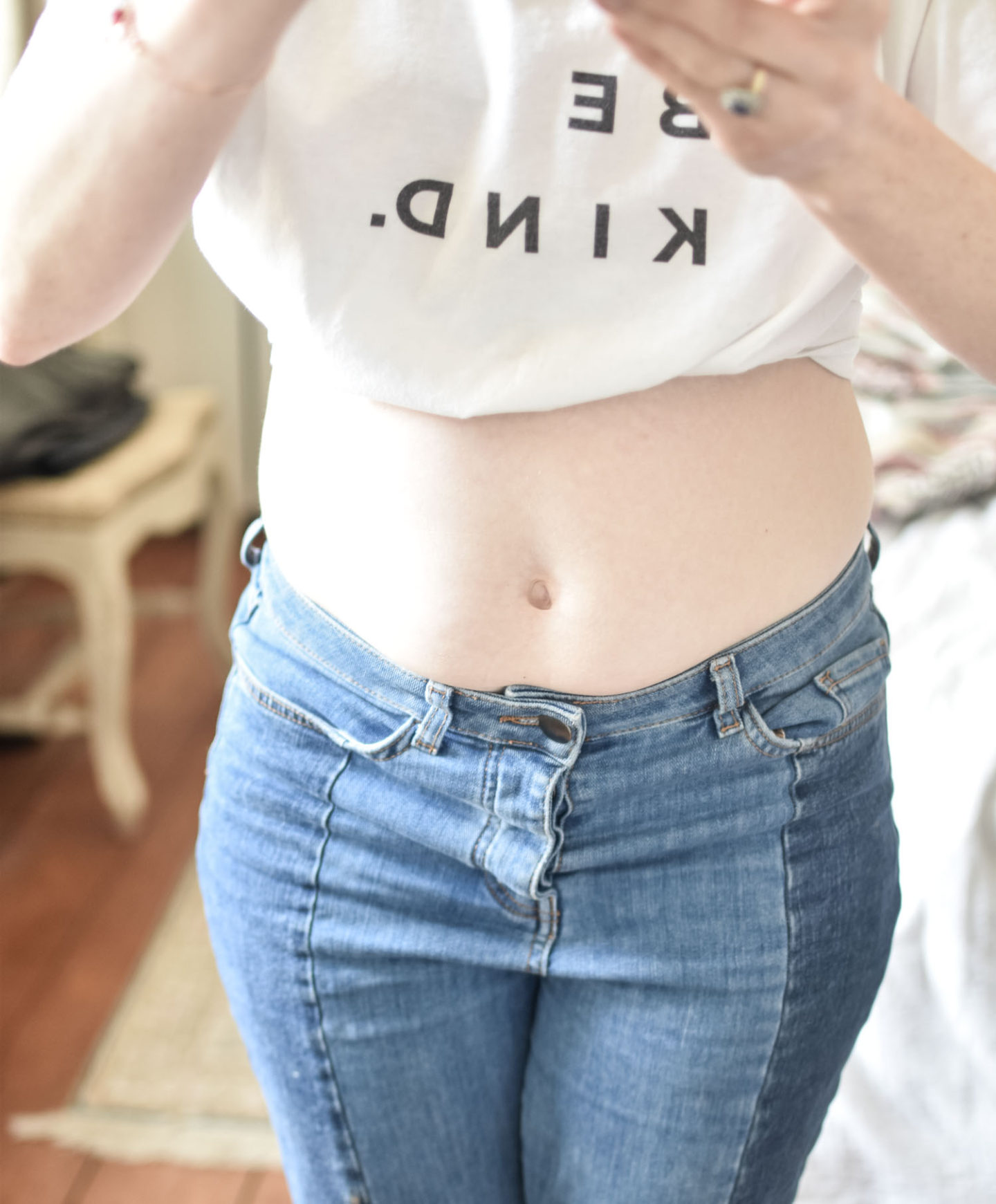 Does MUTU System work? Lifestyle blogger Karen Maurice's tummy before