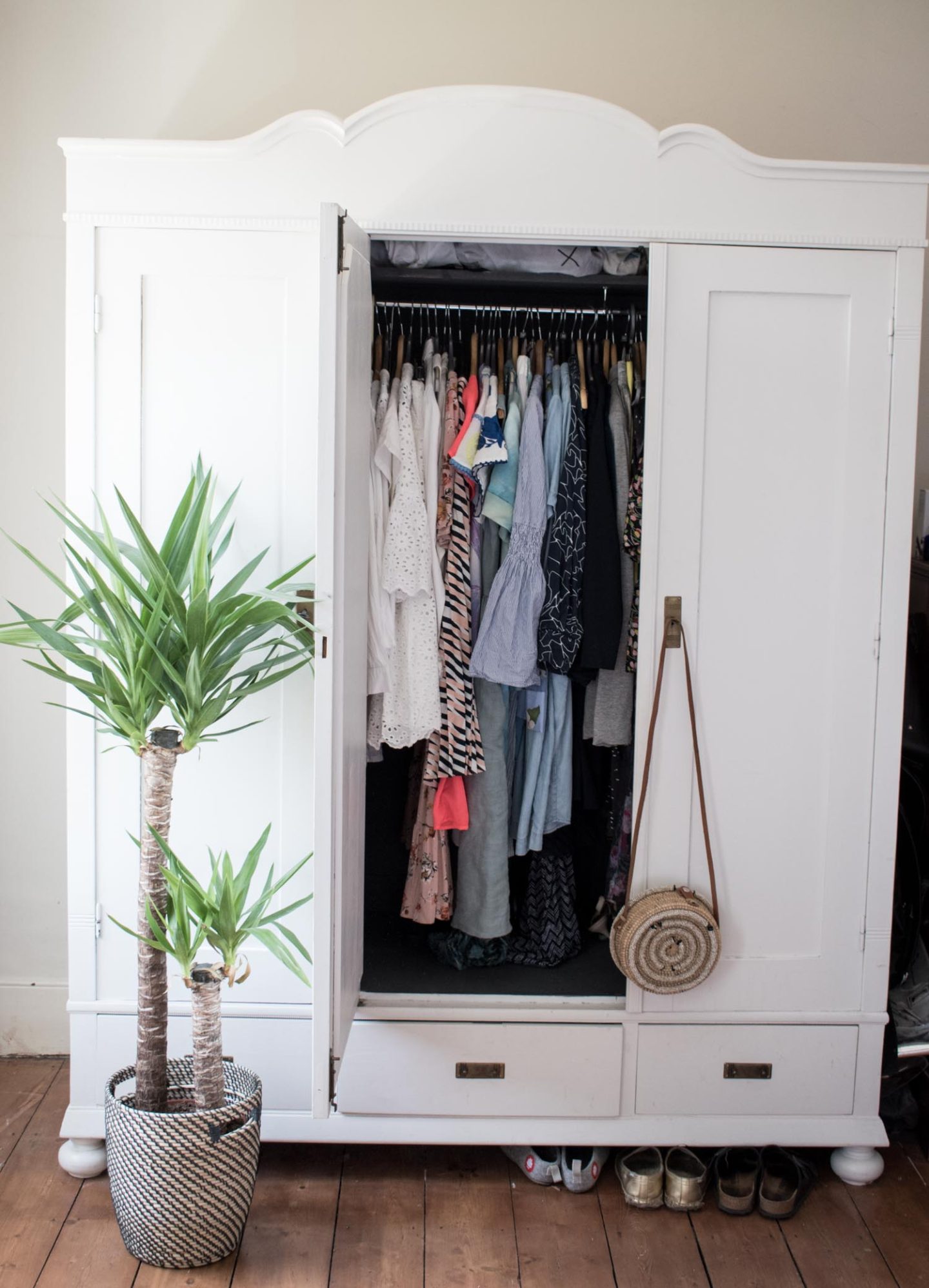 Ethical fashion blogger Karen Maurice's newly decluttered wardrobe