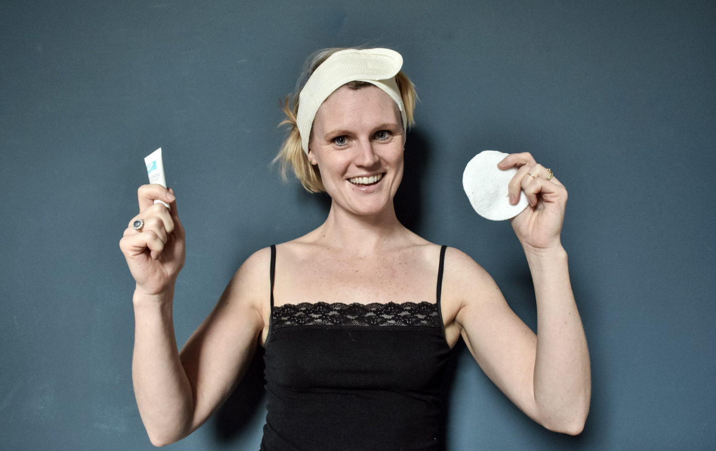 Reusable cotton pad and head band from Green People's organic beauty advent calendar
