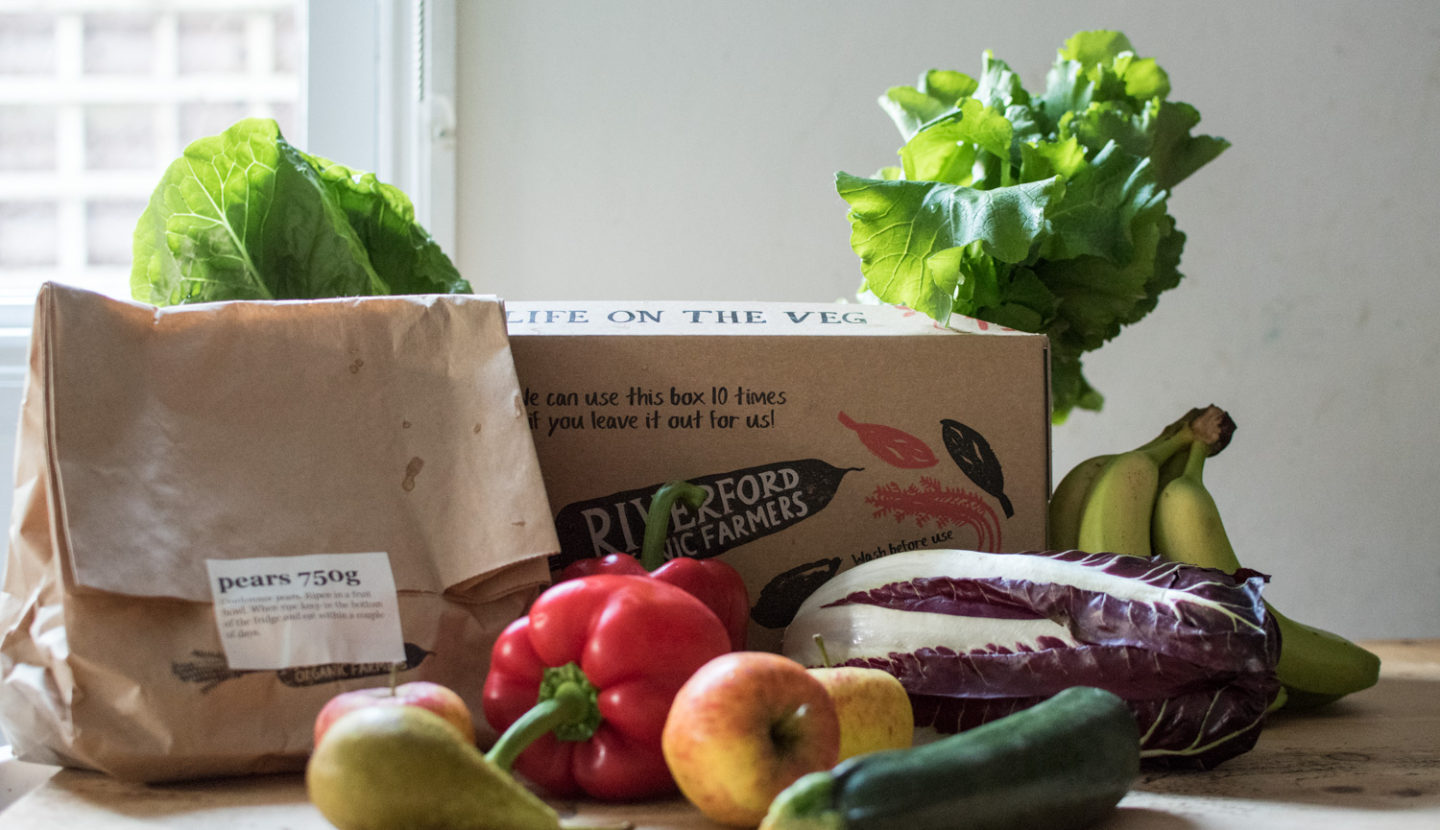 Riverford organic box of fruit and vegetables
