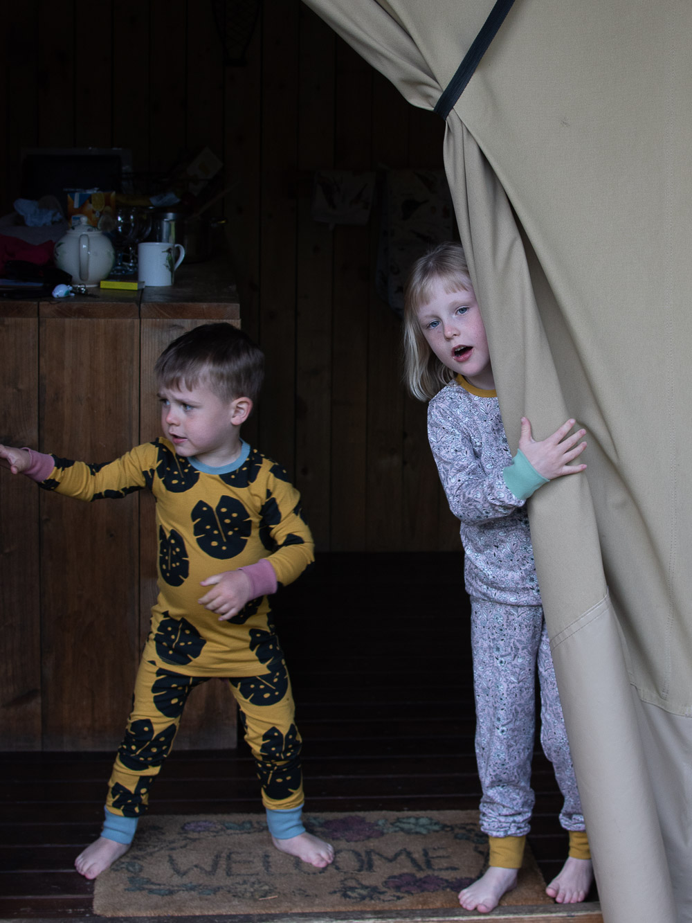 The entrance to our safari tent, glamping at Birdsong camp, Chigborough Farm and Fisheries