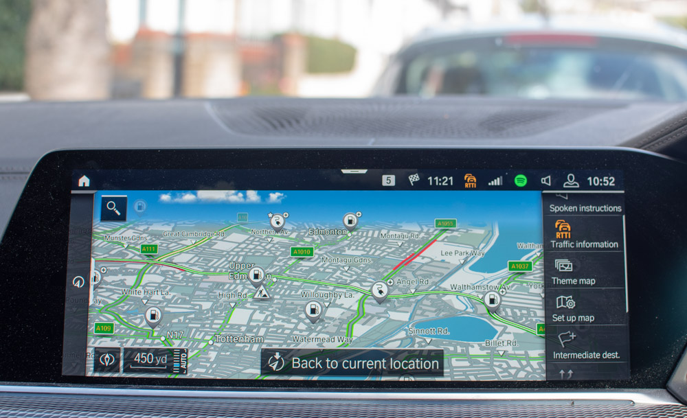 The Navigation Map in the BMW X5 Plug-in Hybrid (a review)