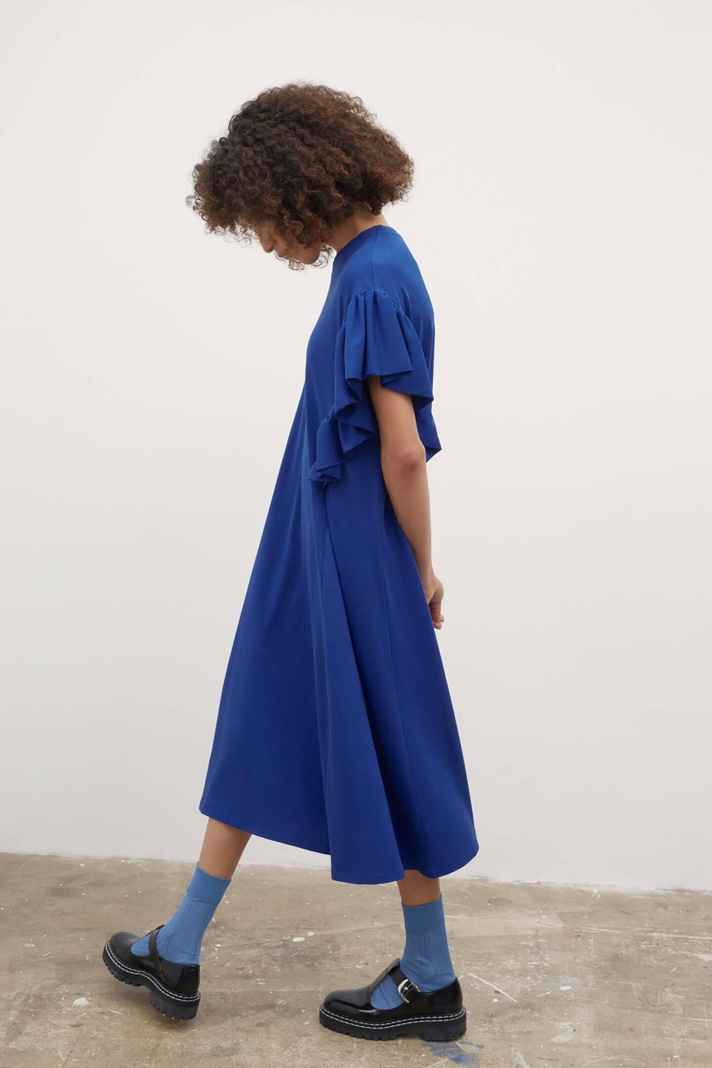 Fairtrade cotton blue dress from Kowtow