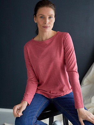 Pink Long slv Fairtrade Cotton T from Thought Clothing 