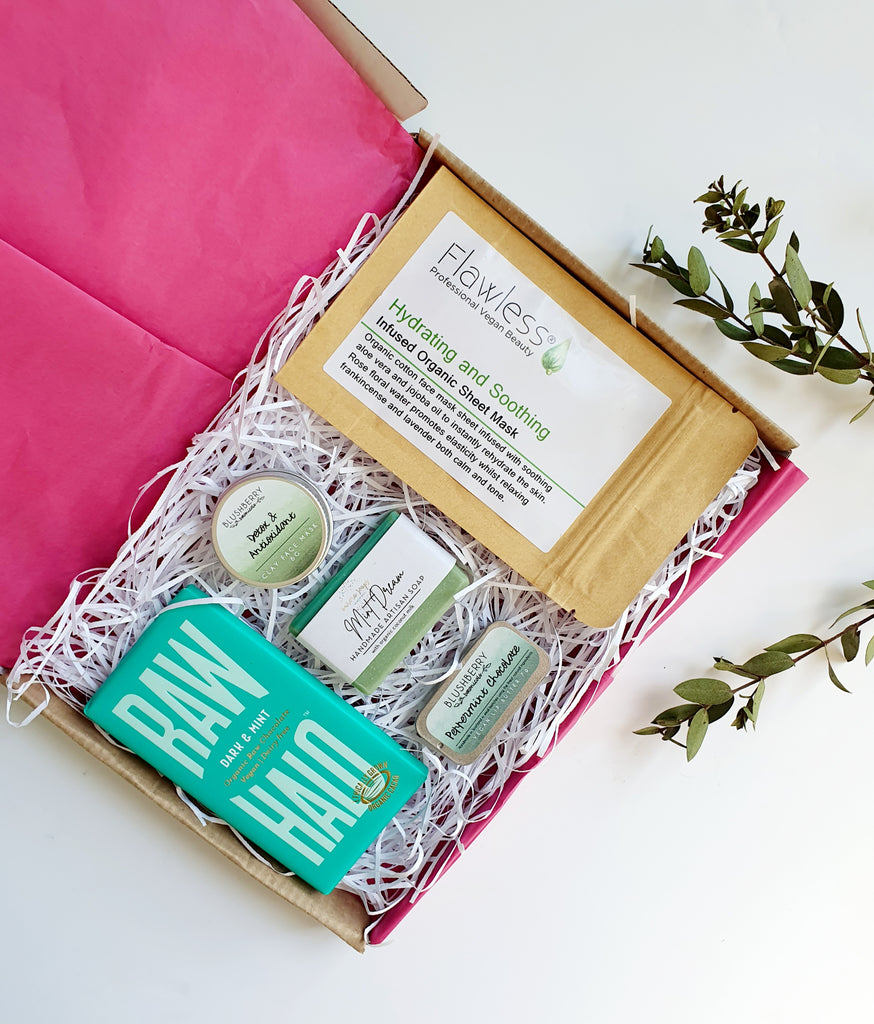 Sustainable gifts, a vegan letterbox mini spa
